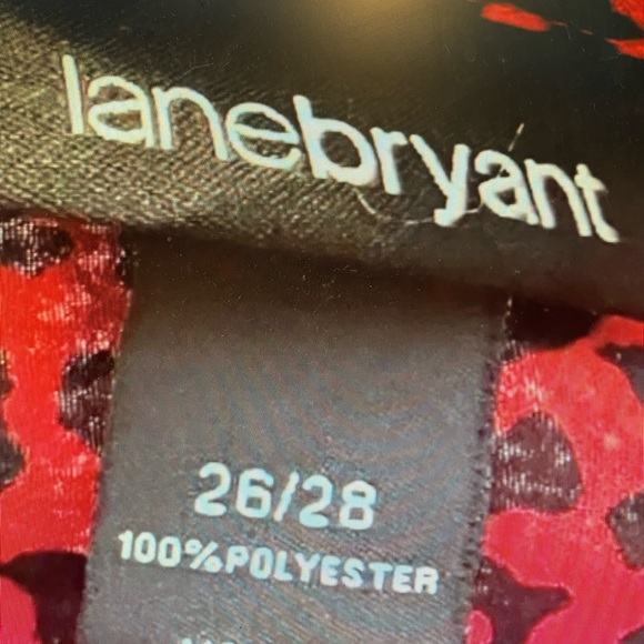 Lane Bryant Red, Black & Pink Sheer Leopard Fashion Blouse - EUC - Size 26/28 - Picture 12 of 13